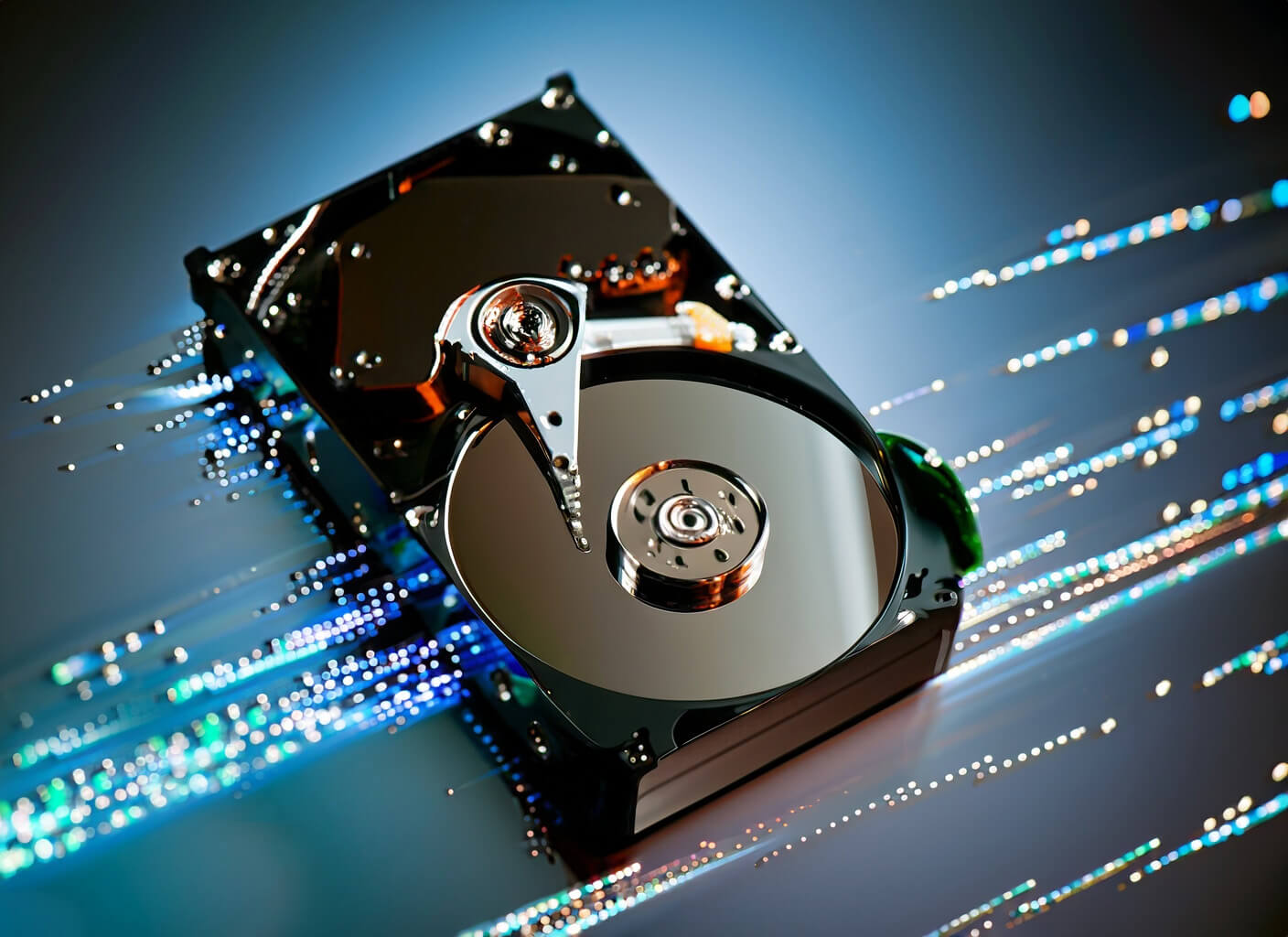 AI generated image of a hard disk drive